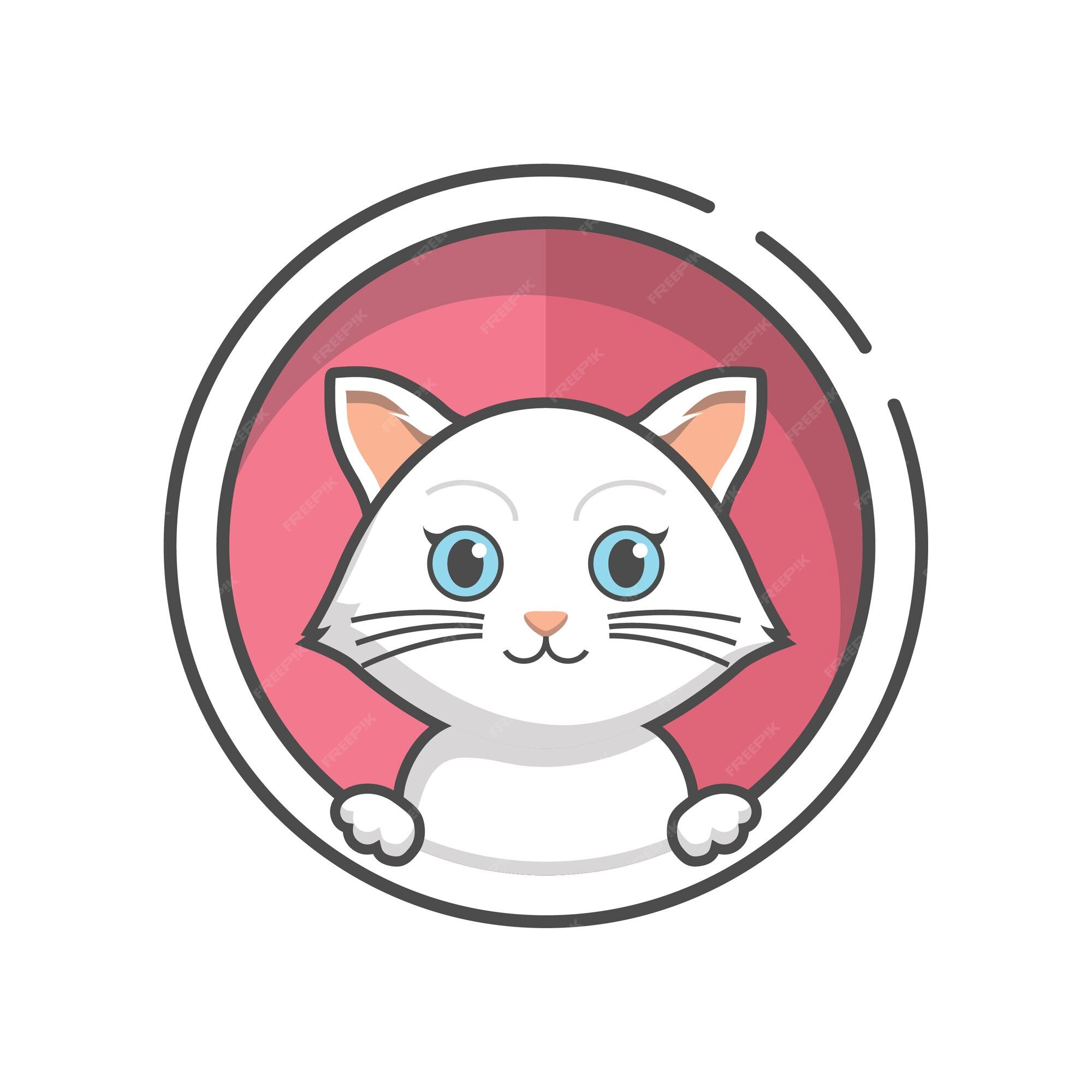 Premium Vector | Cat white