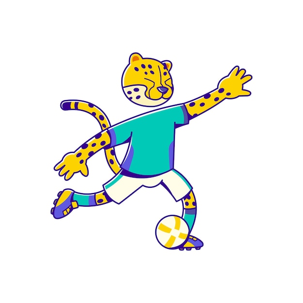 a cat with a blue shirt and a yellow paw that says cheetah