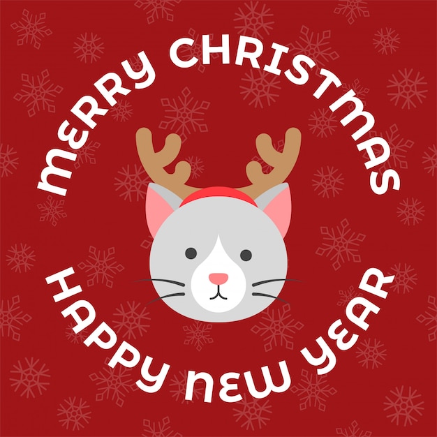 Cat xmas pattern and background