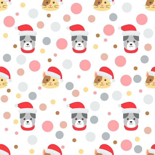 Cat xmas pattern and background