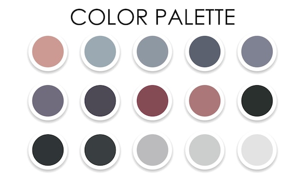 Catalog of color combinations. Color palette. Vector illustration