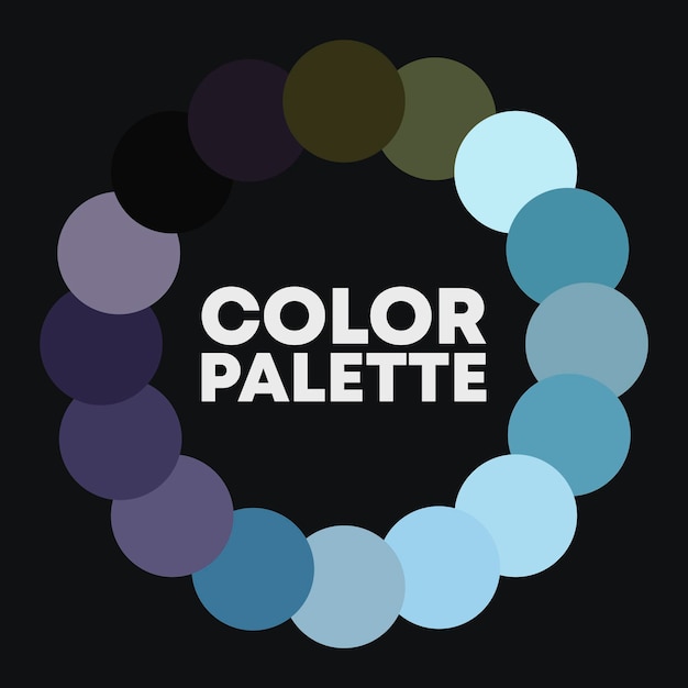 Catalog of fashionable color palettes. Vector