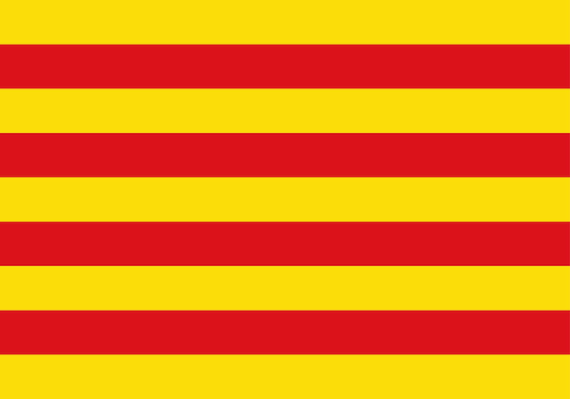 Vector catalonia flag official colors and proportion vector illustration