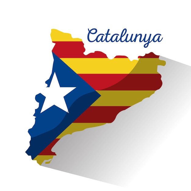 Catalonia the national flag europe spain