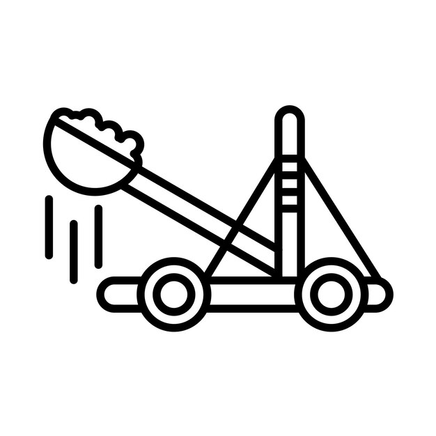 Catapult Line Illustration