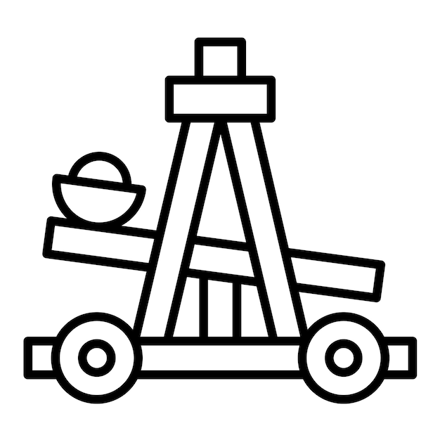 Catapult vector illustratie stijl