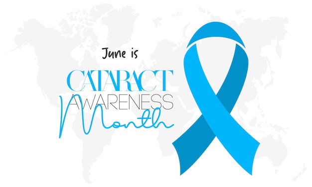 Cataract awareness month in ever June Annual health awareness concept for banner poster card and background design