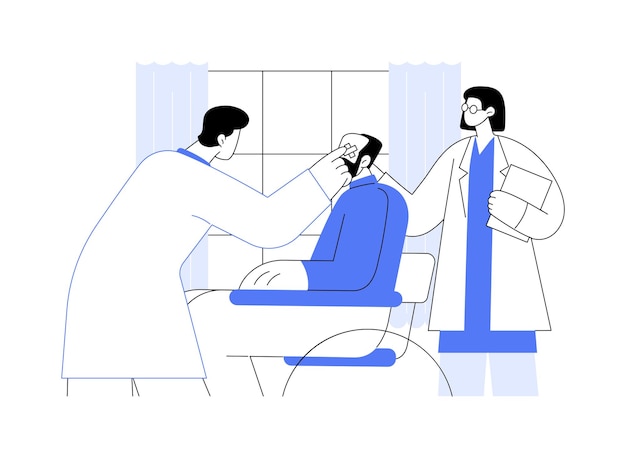 Illustrazione vettoriale del concetto astratto di recupero della chirurgia della cataratta