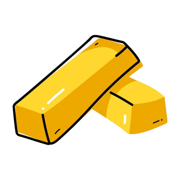 Vector catch a sight of gold ingots flat sticker