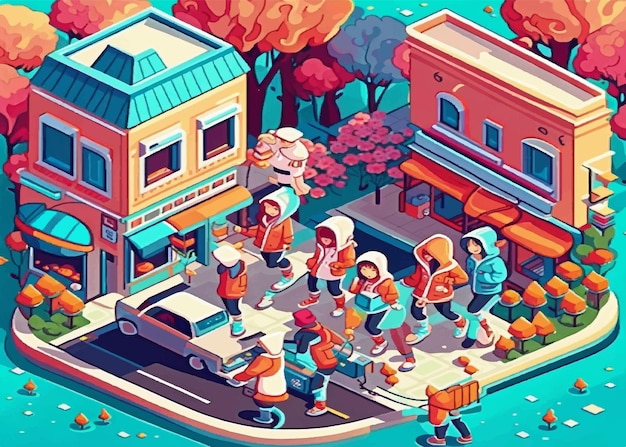 catchy cute people illustrations