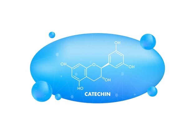 Catechine formule Icoon met groene catechine formule