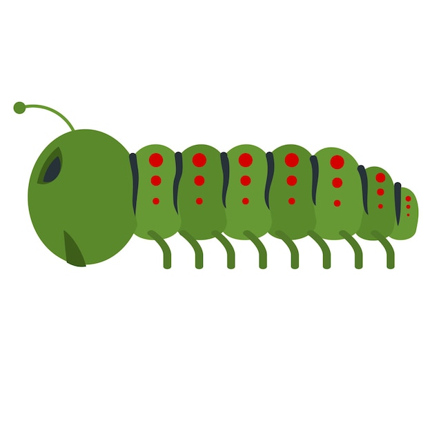 Vector caterpillar animal vector illustration icon