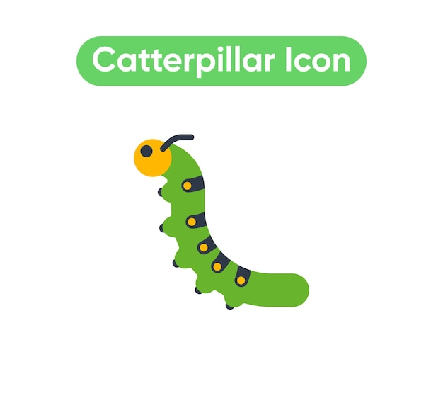 Caterpillar emoji vector illustration Caterpillar vector icon