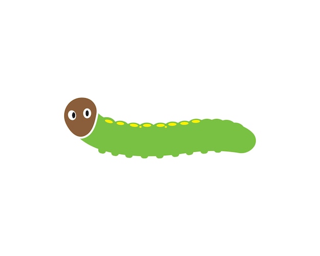 Vector caterpillar logo icon vector illustration design template