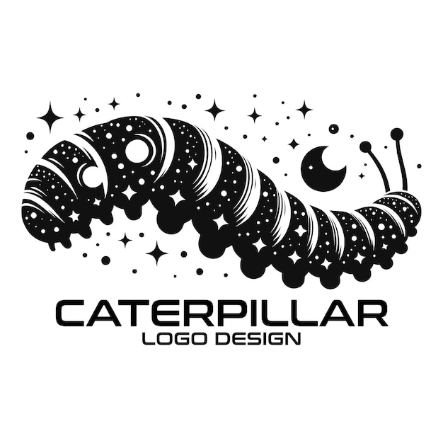 Vector caterpillar vector logo design