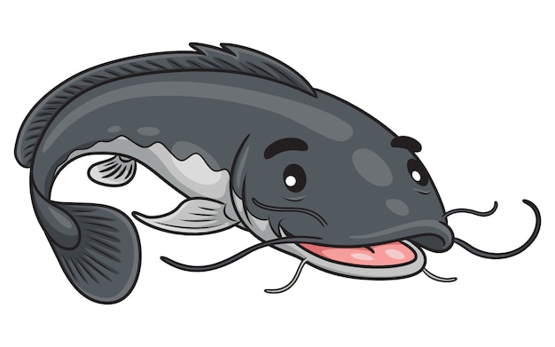 Vector catfish cute cartoon