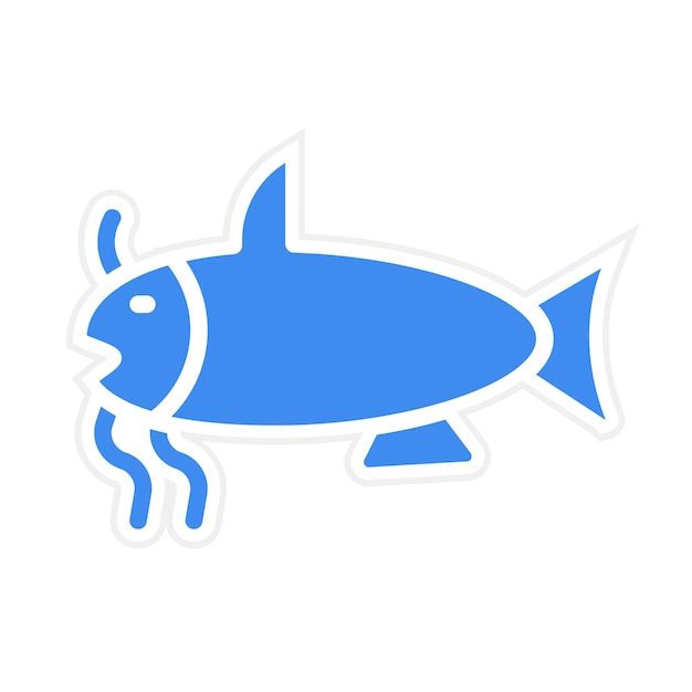 Vettore immagine vettoriale dell'icona del pesce gatto può essere utilizzata per pesce e frutti di mare