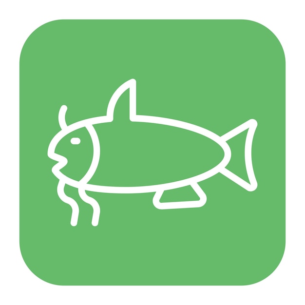 ベクトル カットフィッシュアイコンのベクトル画像は魚と海産物に使用できます