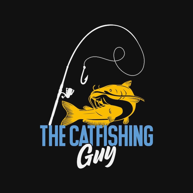 Vector catfishing t-shirt design