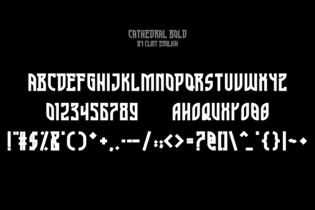 Vector cathedral font bold