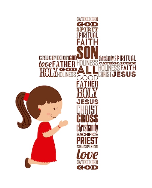 Vector catholic religion design, vector illustration eps10 graphic