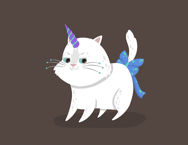 Caticorn toont de emotie van sluwheid