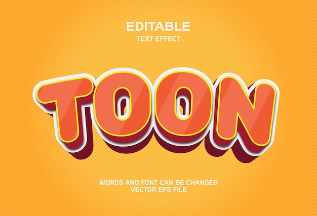 Catoon 3d editable text effect