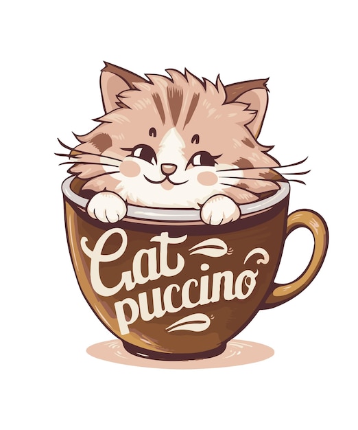 Vector catpuccino