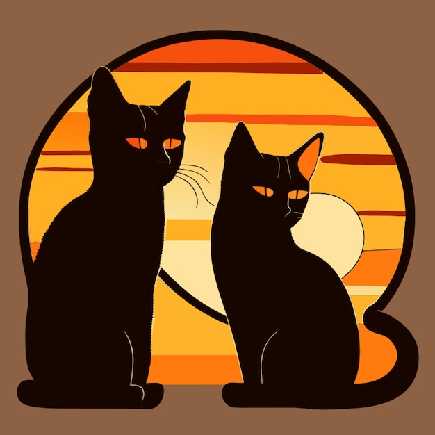 Vector cats by salvador dali vector illustration cartoon