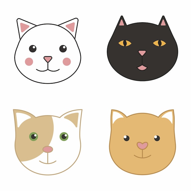 Vector cats collection icon