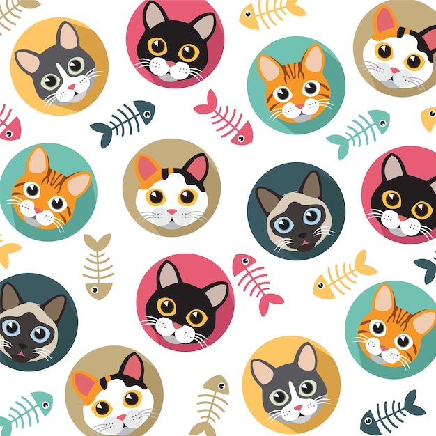 Cats and fishbone pattern