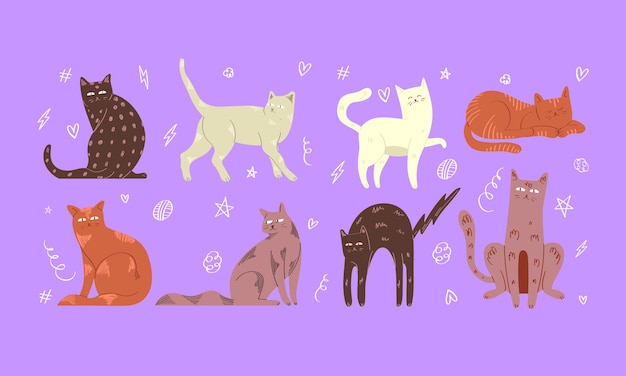 Иллюстрация кошек