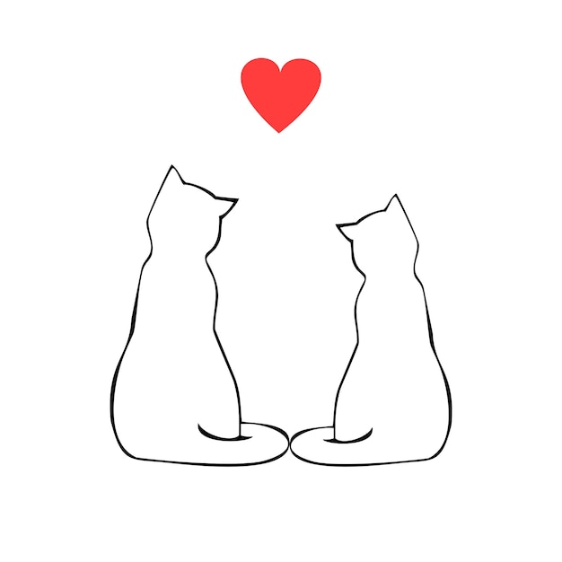 Cats in love