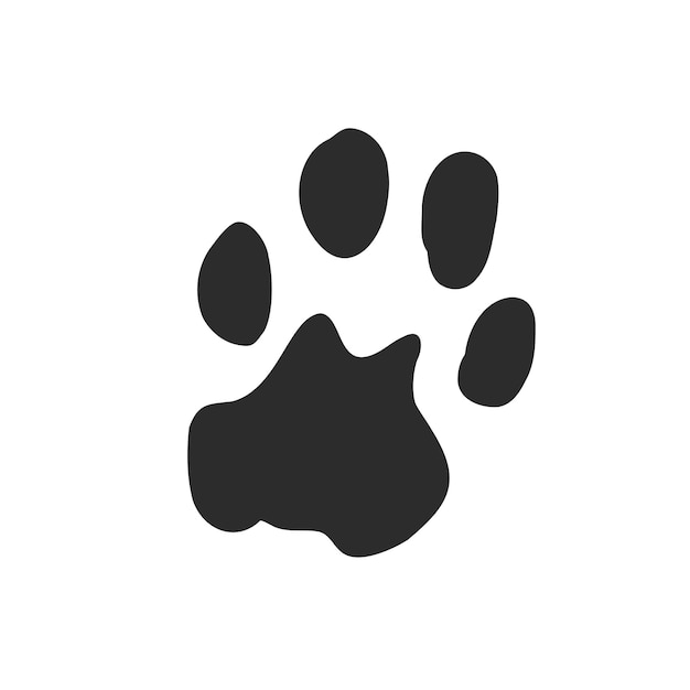 Cats paw with the pads pulled up sketch vector graphics