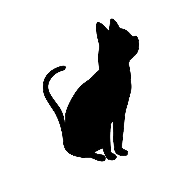 Cats silhouette vector flat design animal silhouette vector