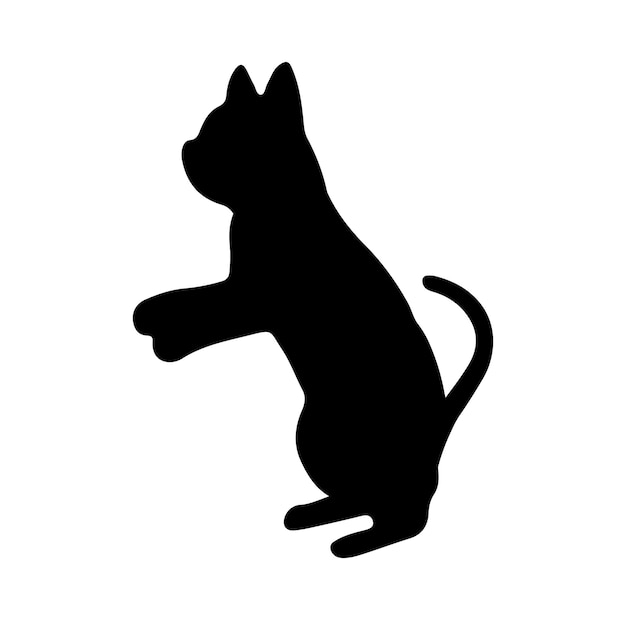 Cats silhouette vector flat design animal silhouette vector