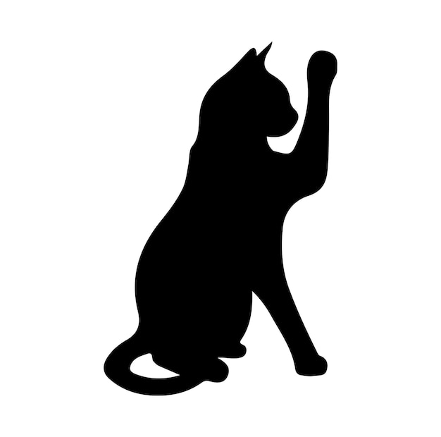 Cats silhouette vector flat design animal silhouette vector