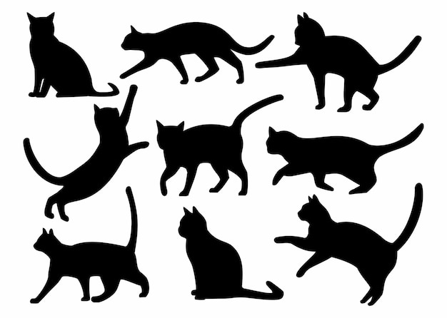 Cats Silhouettes Collection (collectie van silhouetten van katten)