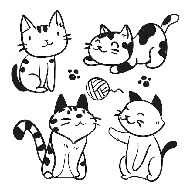 고양이 스케치 캐릭터