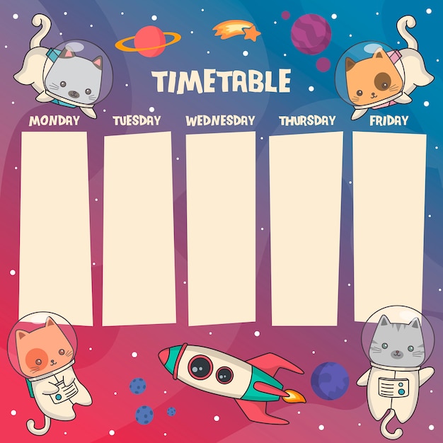 Cats timetable.
