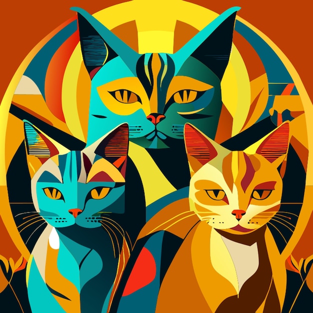 cats vector illustration