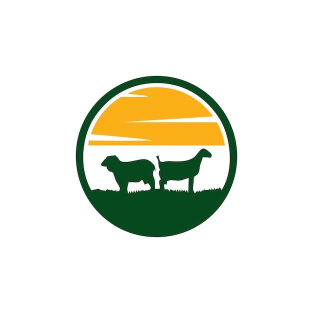 Cattle farm animal logo