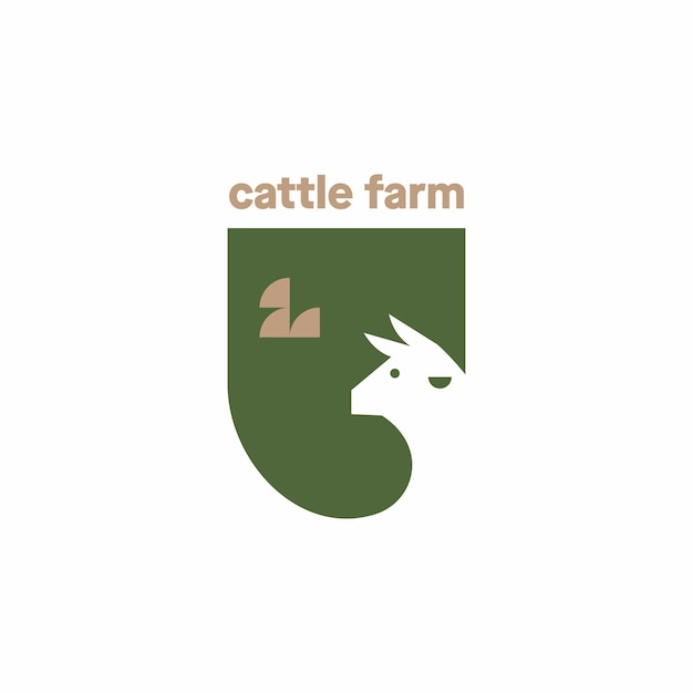 Vector cattle farm logo graphic design template vector illustration vector