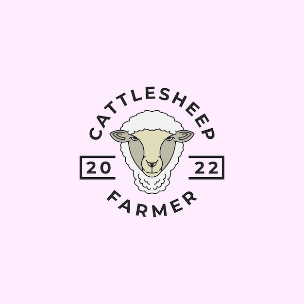 Cattle sheep logo vector illustration template suitable for business farm industry