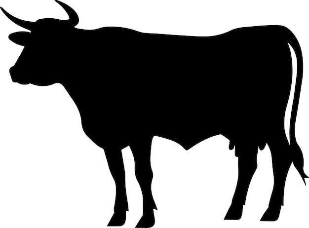 Cattle vector silhouette illustration 13