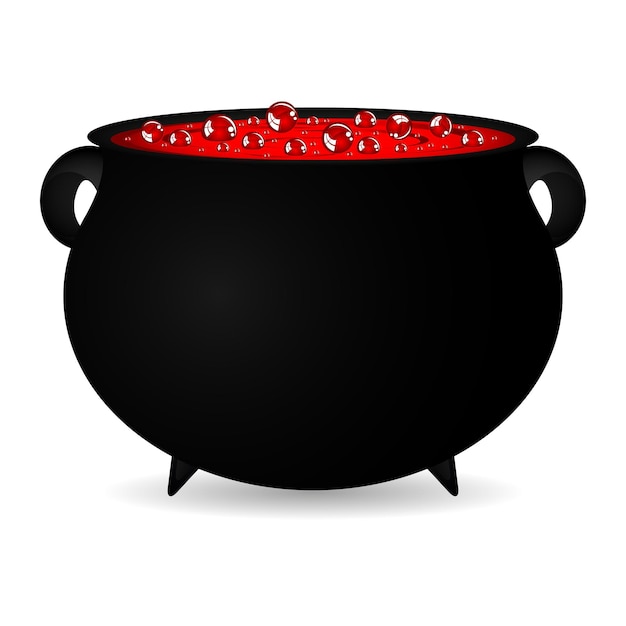 Vector cauldron witches potion for halloween