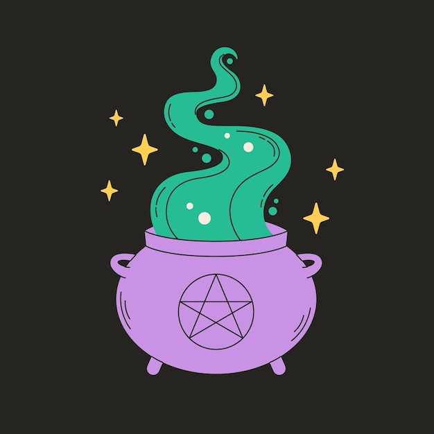 cauldron with potion magic witchcraft