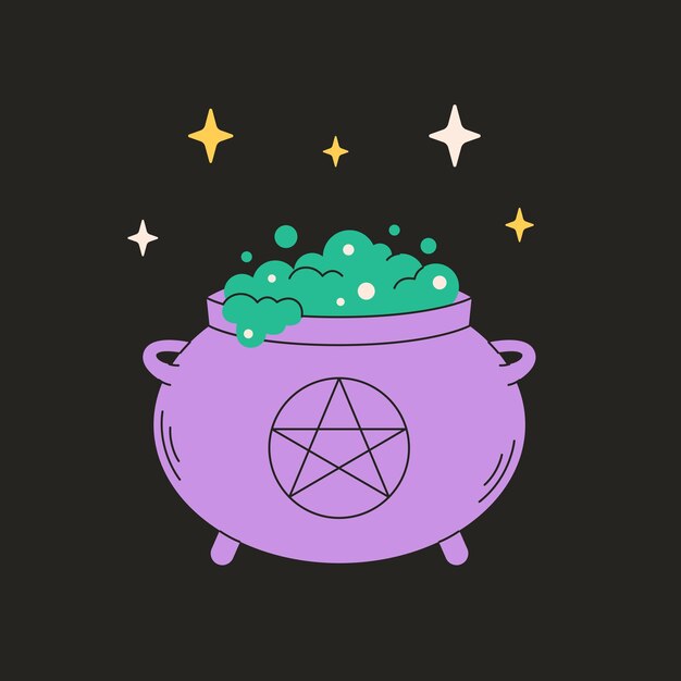 cauldron with potion magic witchcraft