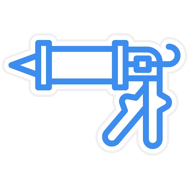 Vector caulking gun icon style