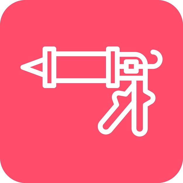 Vector caulking gun icon style